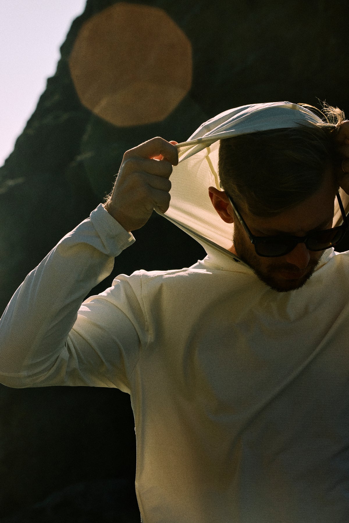 SMBL Skyward Hoodie at sunset